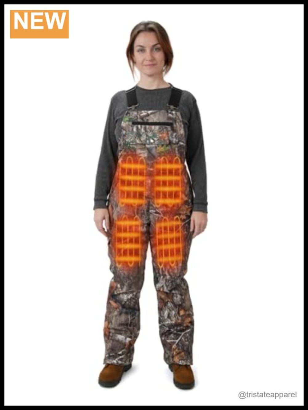 Heated Insulated Bib Overalls Battery Pack 5-Zone Warm Winter